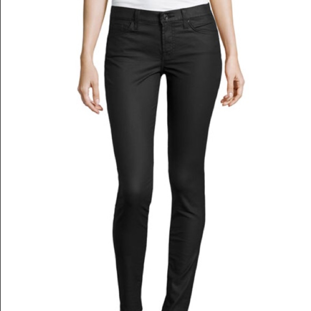 7 For All Mankind Gwenevere Coated Skinny Jeans